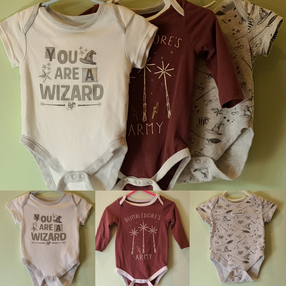 (3) HARRY POTTER onesies